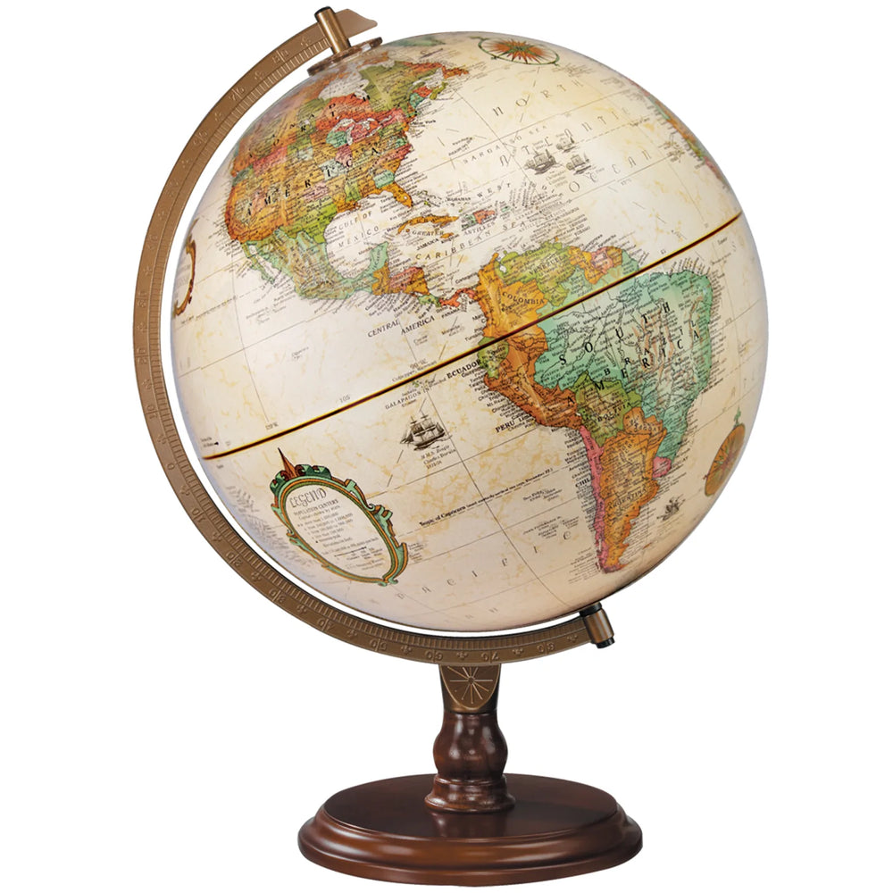 Lenox 12"/30Cm Diameter Antique Ocean Desk Globe (French)