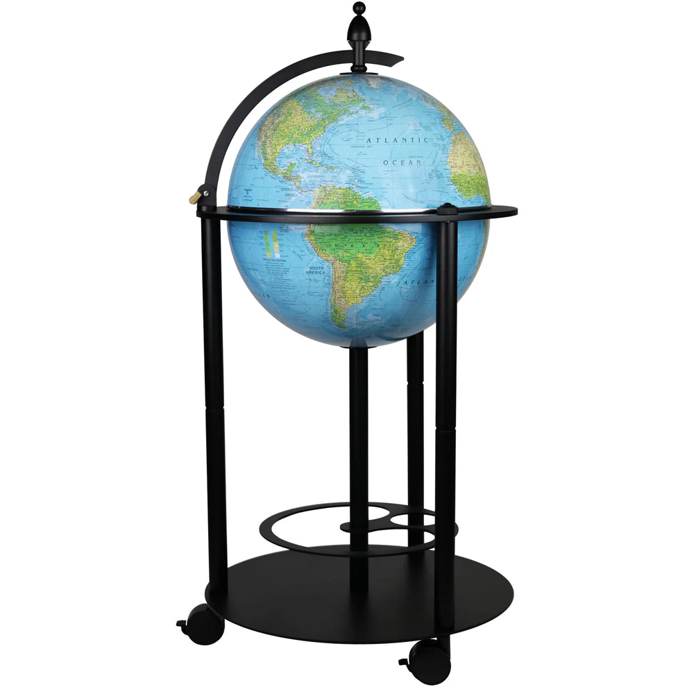 Replogle Bar Globe 16"/40.5Cm Diameter Blue Ocean Illuminated Desk Globe (English)
