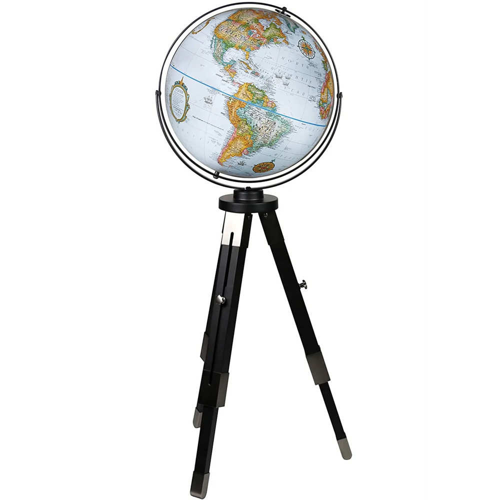 Willston 16"/40.5 cm Diameter Blue Ocean Floor Globe (English)
