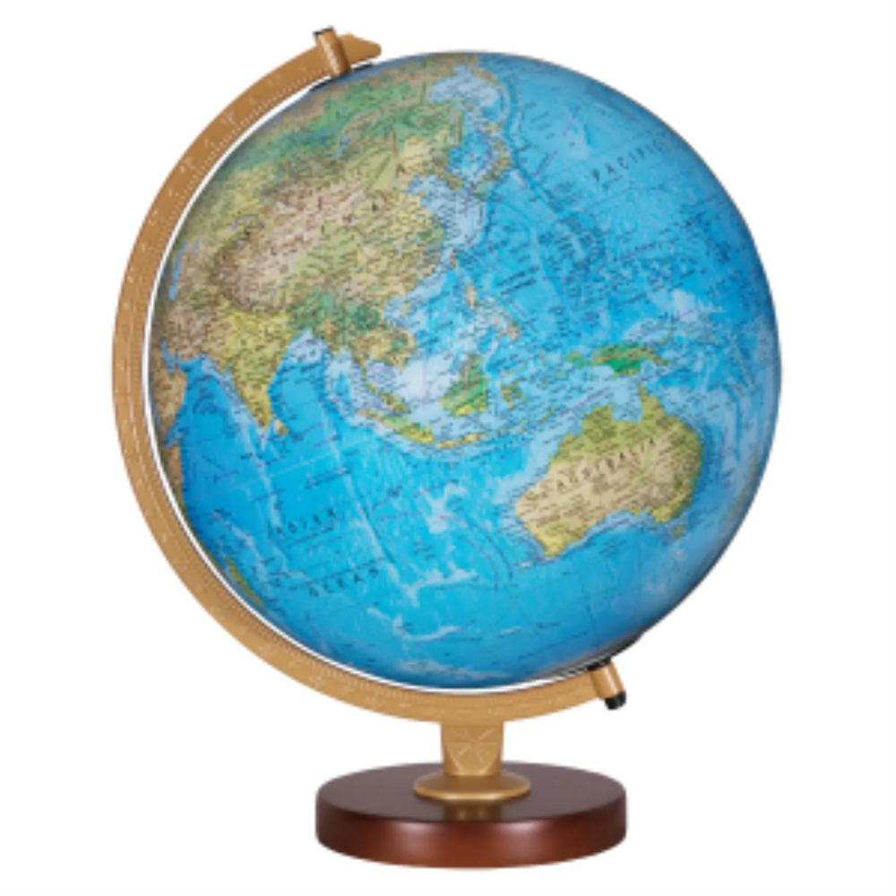 Replogle Livingston 12"/30Cm Diameter Blue Ocean Illuminated Desk Globe (English)