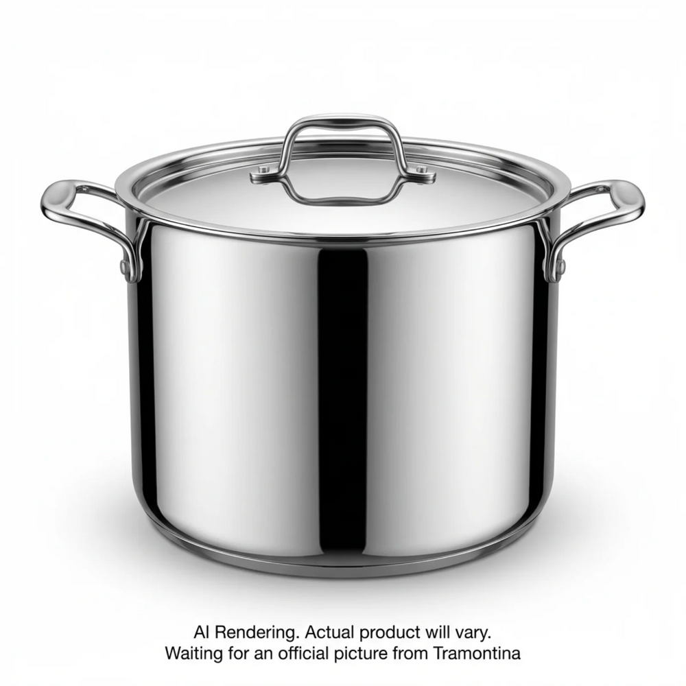 Tramontina Tri-Ply Base Covered Stock Pot, 12 qt