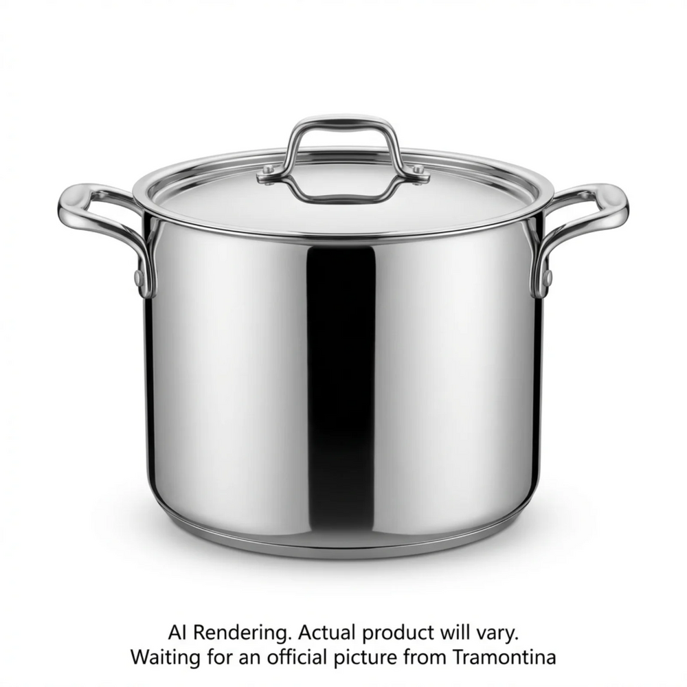 Tramontina Tri-Ply Base Covered Stock Pot, 20 qt