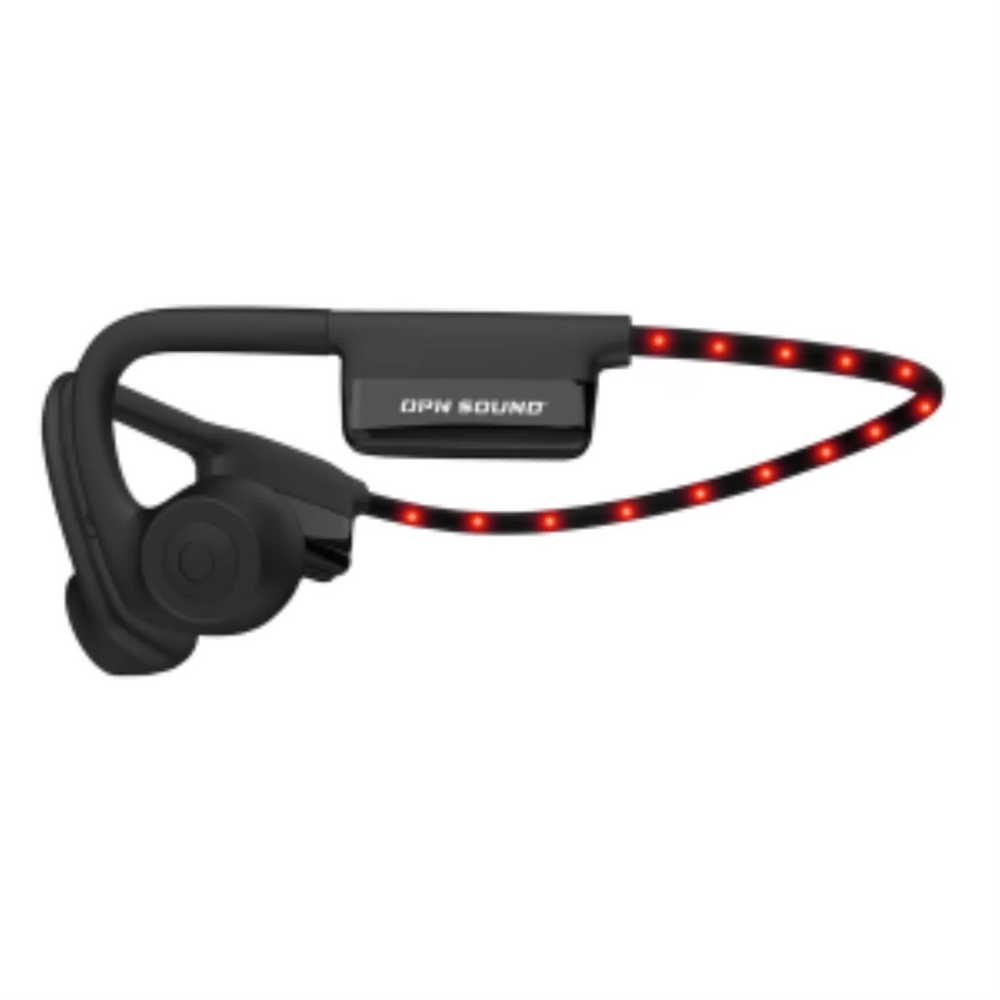 OPN Sound Dashlyte+ Open Ear Headphones with LED Safety Light Strip – Black (OS4500BL)