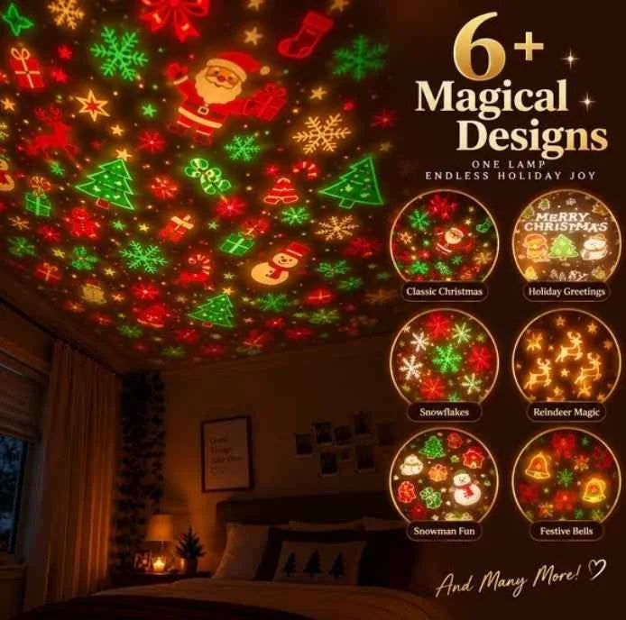 Projector d'étoiles DEL confortable et veilleuse – Lampe d'ambiance pour plafond, décoration maison, cadeau de Noël et des fêtes