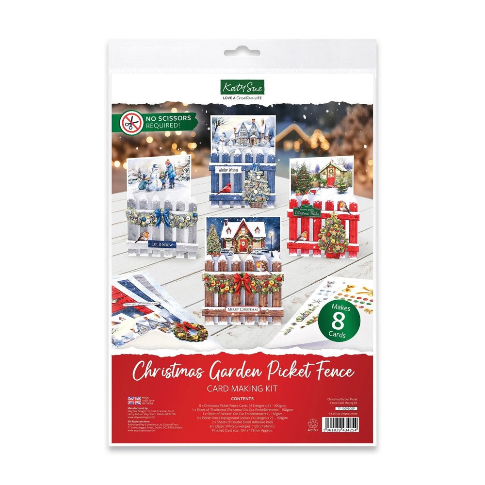 Katy Sue Christmas Garden Picket Fence Card Making Kit