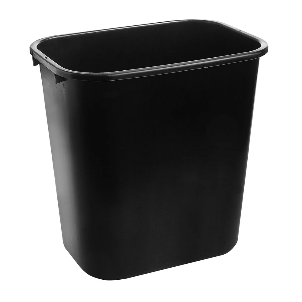 28qt Waste Basket - Black