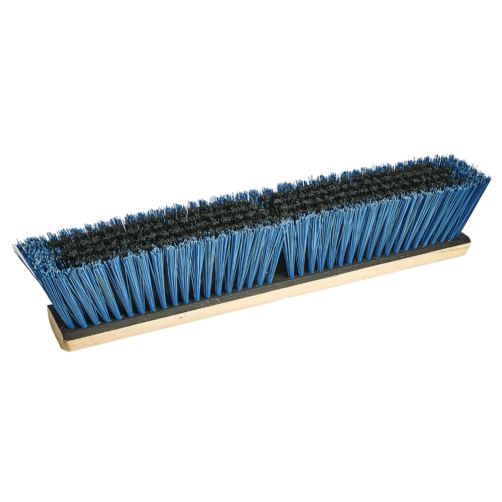 18” / 45 cm Side-Clipped Medium Sweep Push Broom with HD Metal Handle and Brace