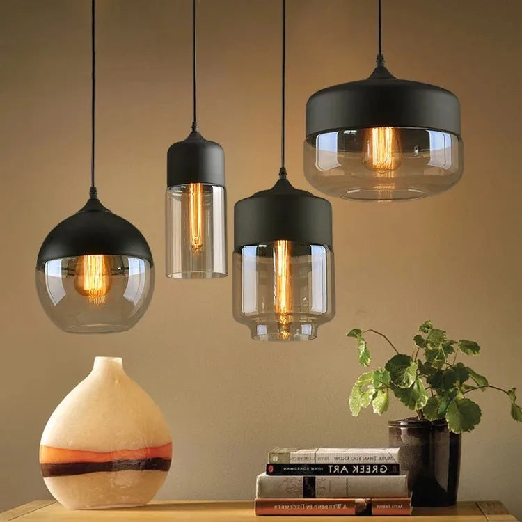 Lustre en verre industriel