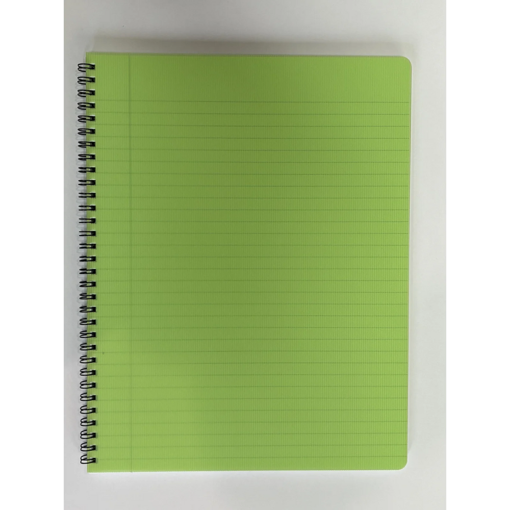 Cahier de notes 8,5 po. x 11 po. – 100 pages, Couverture Plastique Gaufré Vert