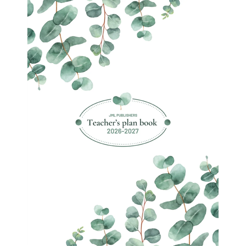 Teacher planner 2026-2027, Weekly plan book 10 periods dated + 3 acetates + 10 ruled sheets + 1 pocket + protective cove