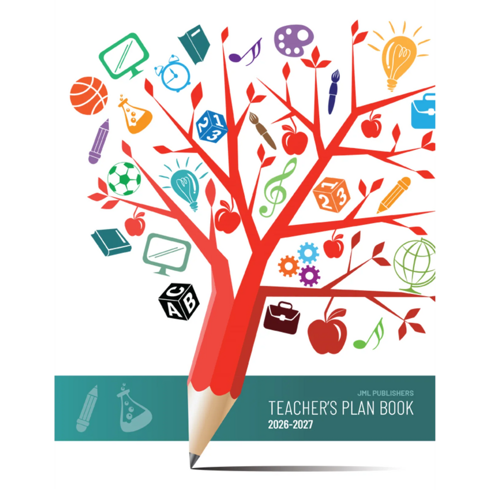 Teacher planner 2026-2027, Daily plan book ruled page + record of marks 1 group/4 sections