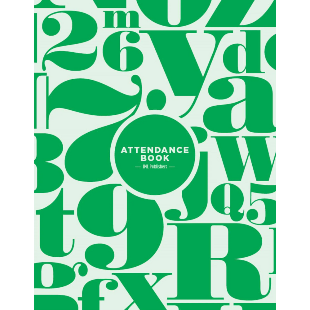 Attendance Book for 6 groups, Classic green cover