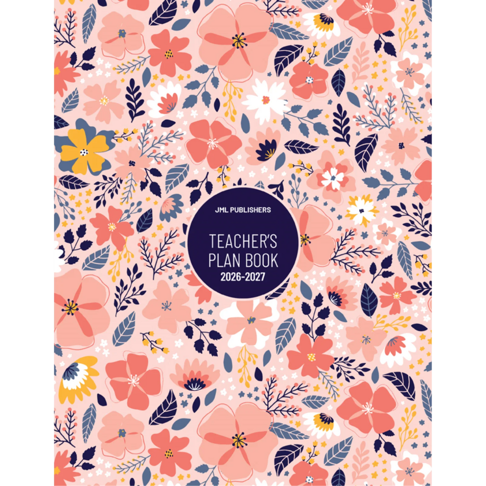 Teacher planner 2026-2027, Weekly plan book 6 periods