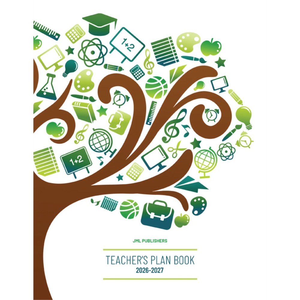 Teacher planner 2026-2027, Weekly plan book 10 periods dated + Record of marks for 8 groups of students + 3 acetates + 1