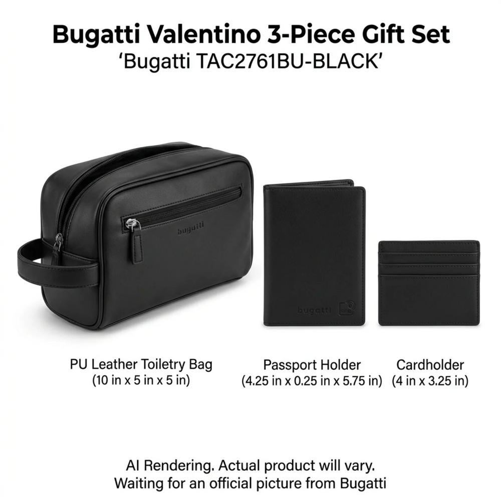3 pc Gift Set Valentino- PU-Black