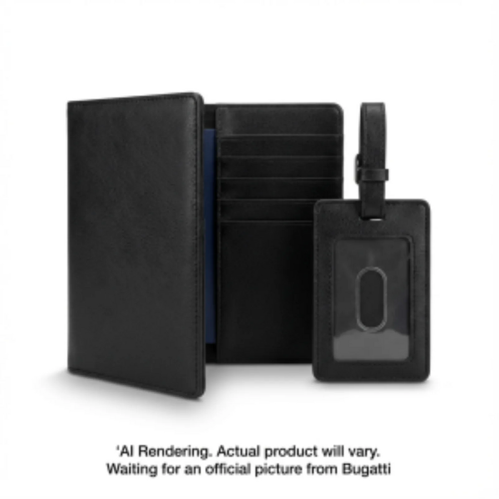 Bugatti Gift Giving Passport Holder + Luggage Tag Pu