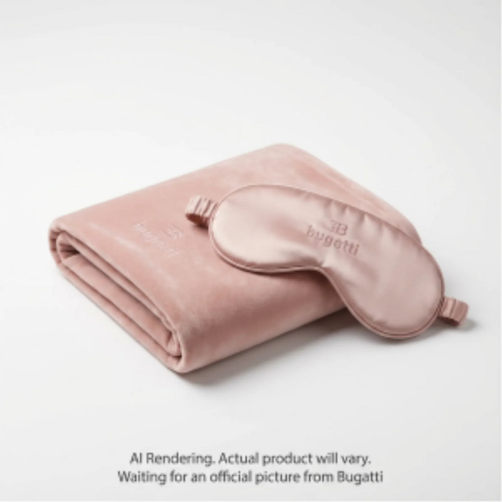 2 Piece Travel Set (Silky Eye Shade, Velvety Blanket) - Polyester