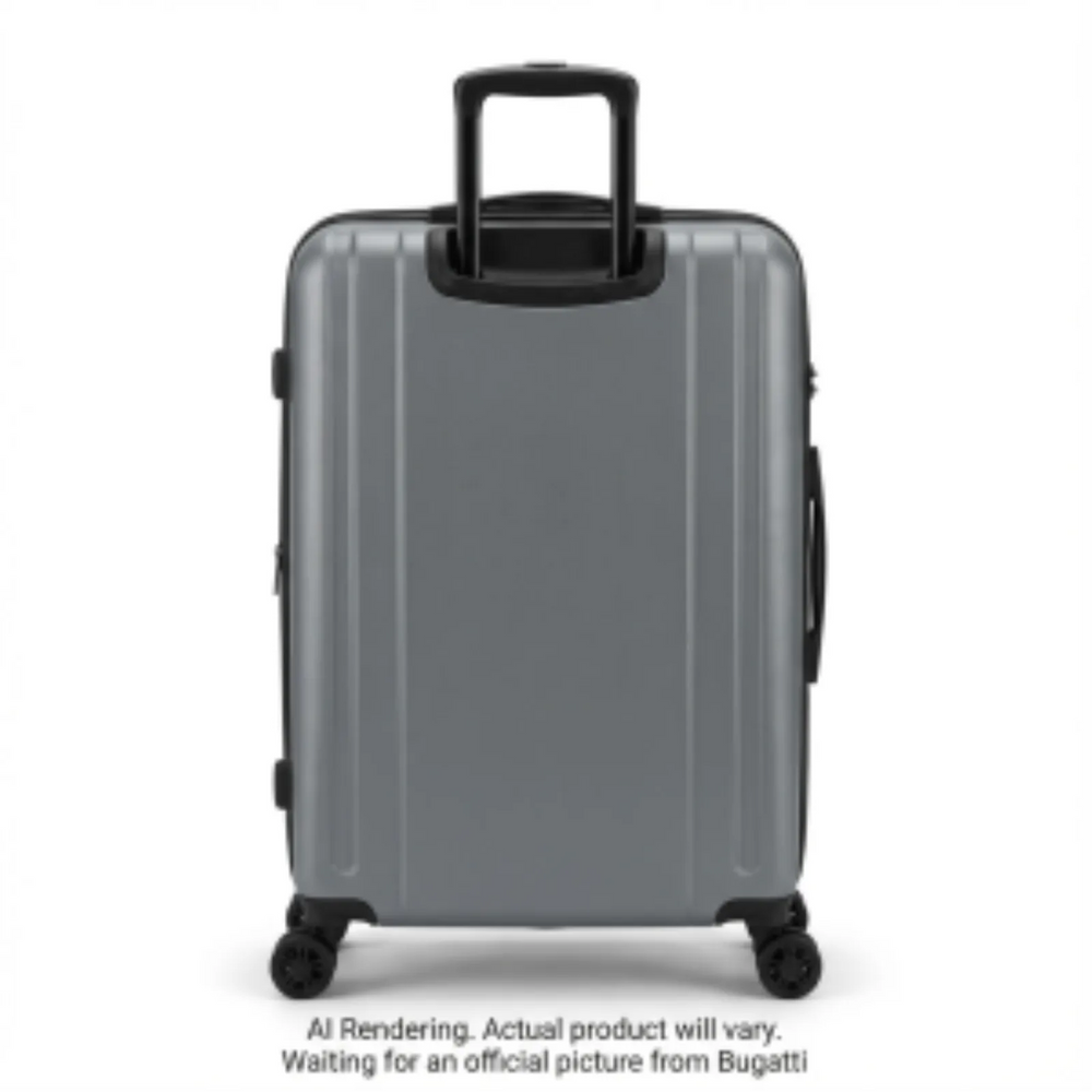 Bugatti Wellington HLG6128BU Hardside Luggage – 28" Large Spinner Vegan Leather Trim Grey