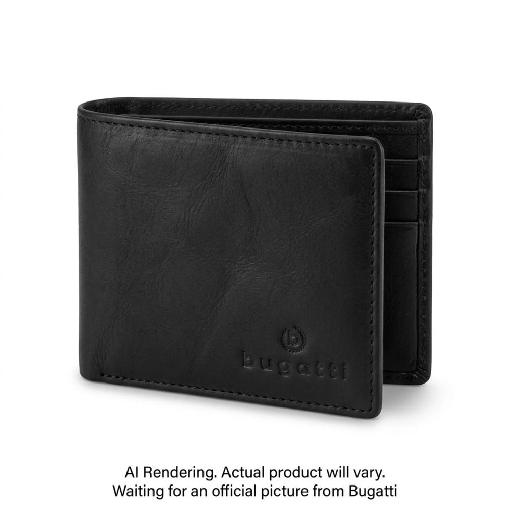 Men's Wallet- Bugatti- Lexington-Goat Oil Pullup- Black