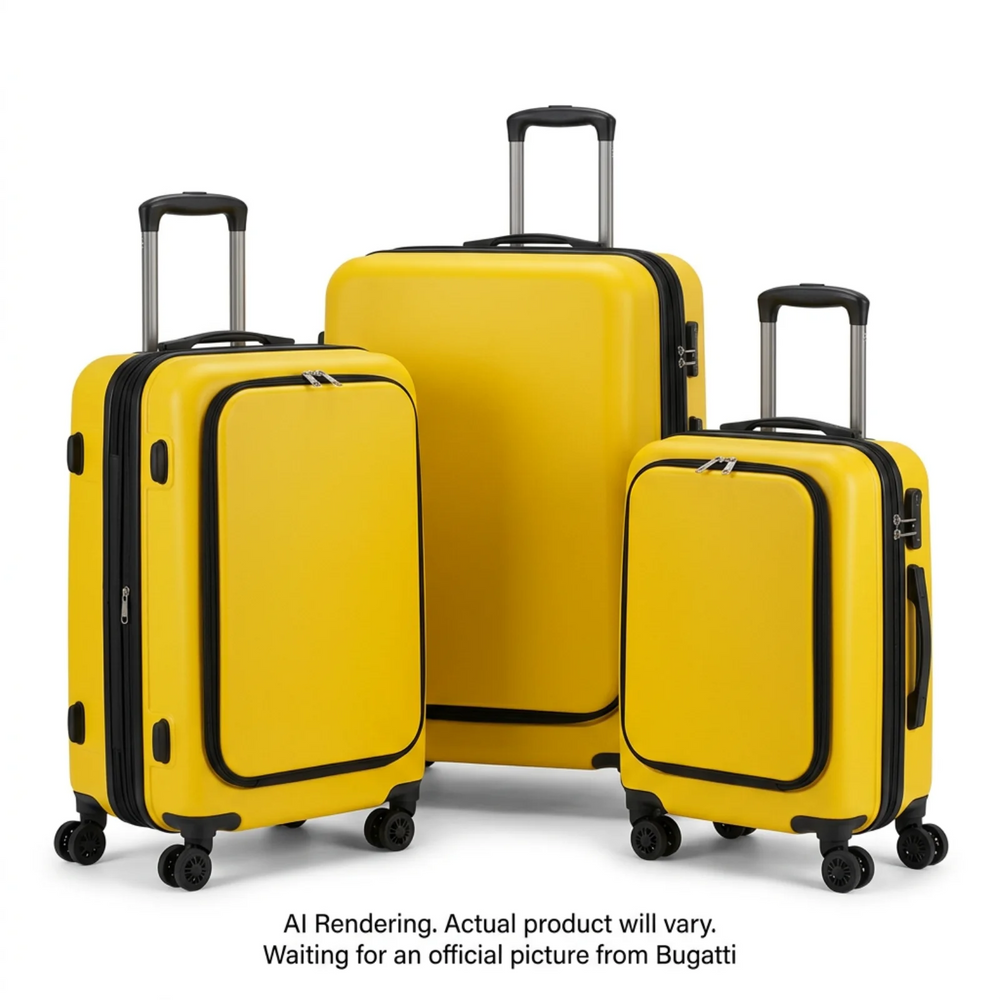 Swiss Mobility LAX 3-Piece ABS Luggage Set - Vibrant Yellow