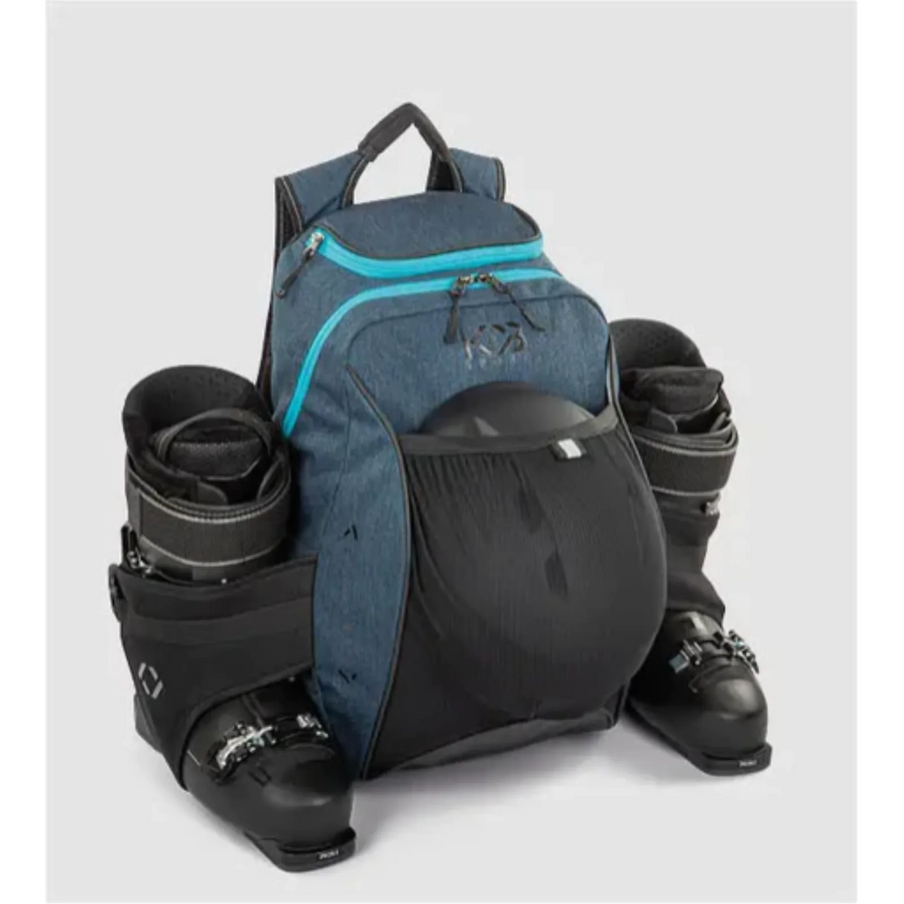 K&B Sport - Ski Boot Backpack - Slick - Midnight/ Turquoise