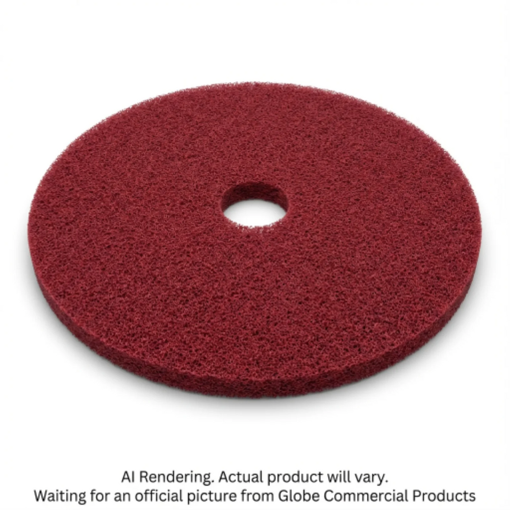 18" Red Buffing Floor Pad
