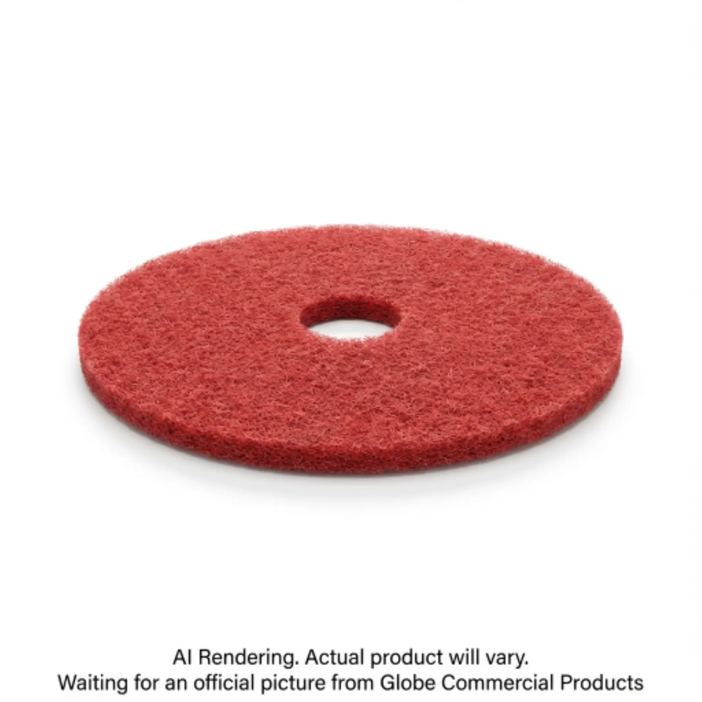 19" Red Buffing Floor Pad