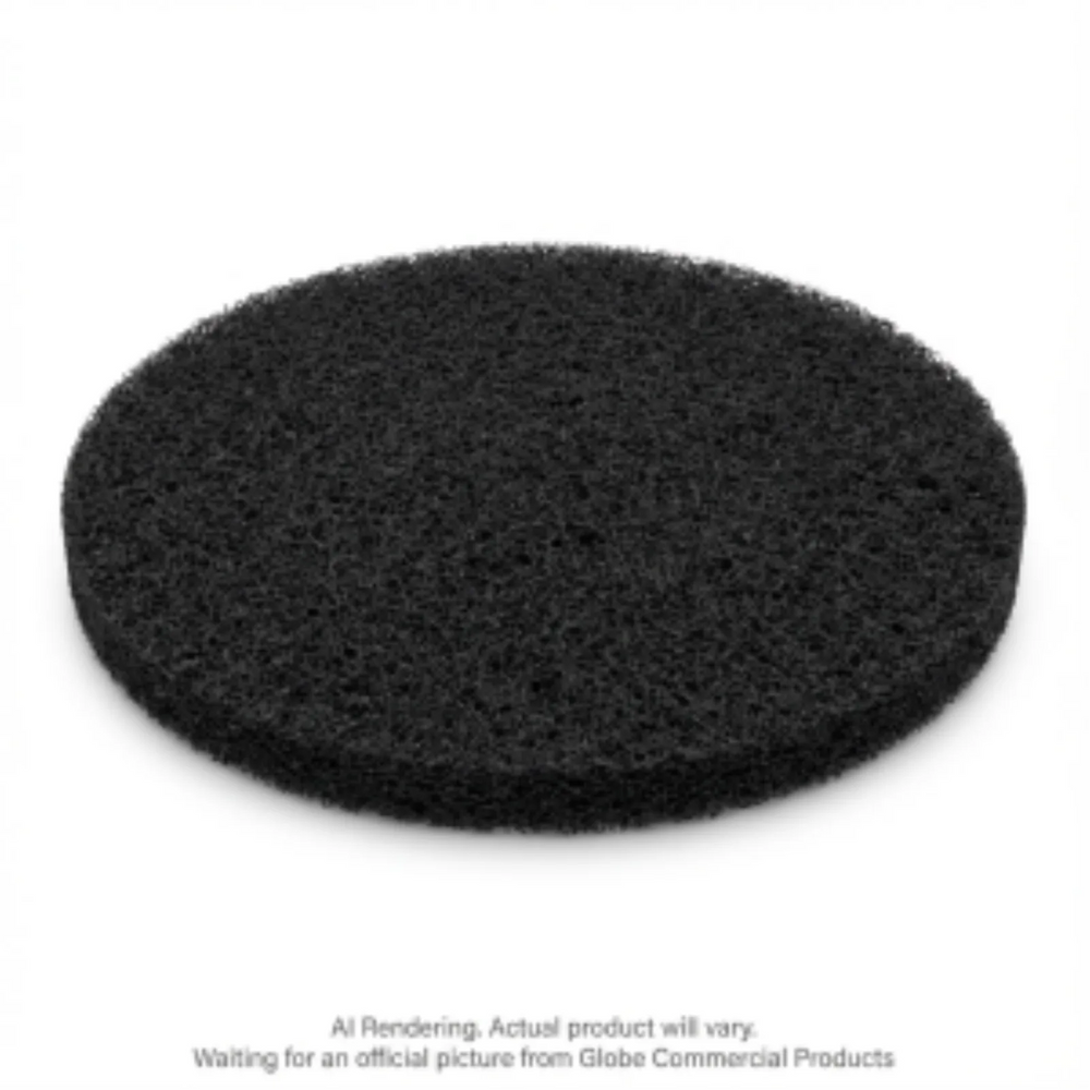 12" Black Stripping Floor Pad