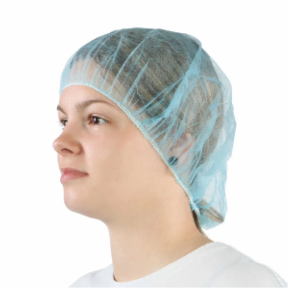 Bouffant Cap/Hairnet Blue Poly 21" (Pack of 100)