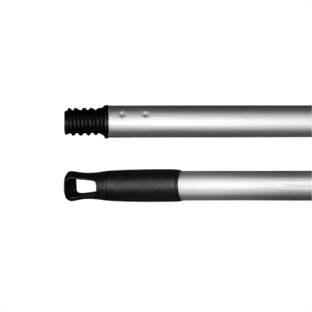 15/16" x 54" Silver Metal Handle with Plastic Threaded Tip