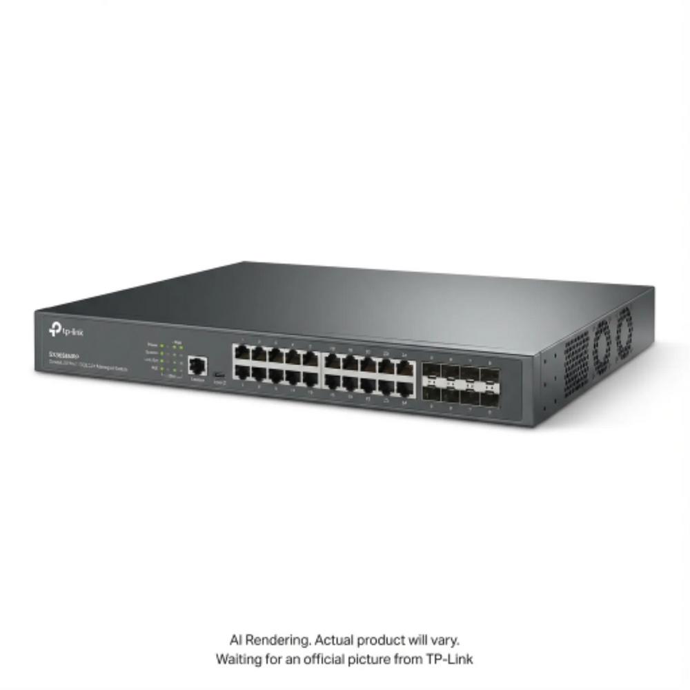 Omada 32-Port 10GE L2+ Managed Switch with 24-Port PoE++