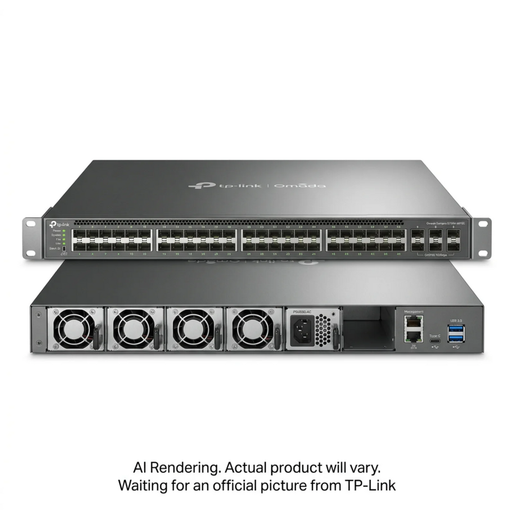Omada Campus 48-Port 25G Stackable L3 Managed Aggregation/Core Switch with 8× 100G Slots