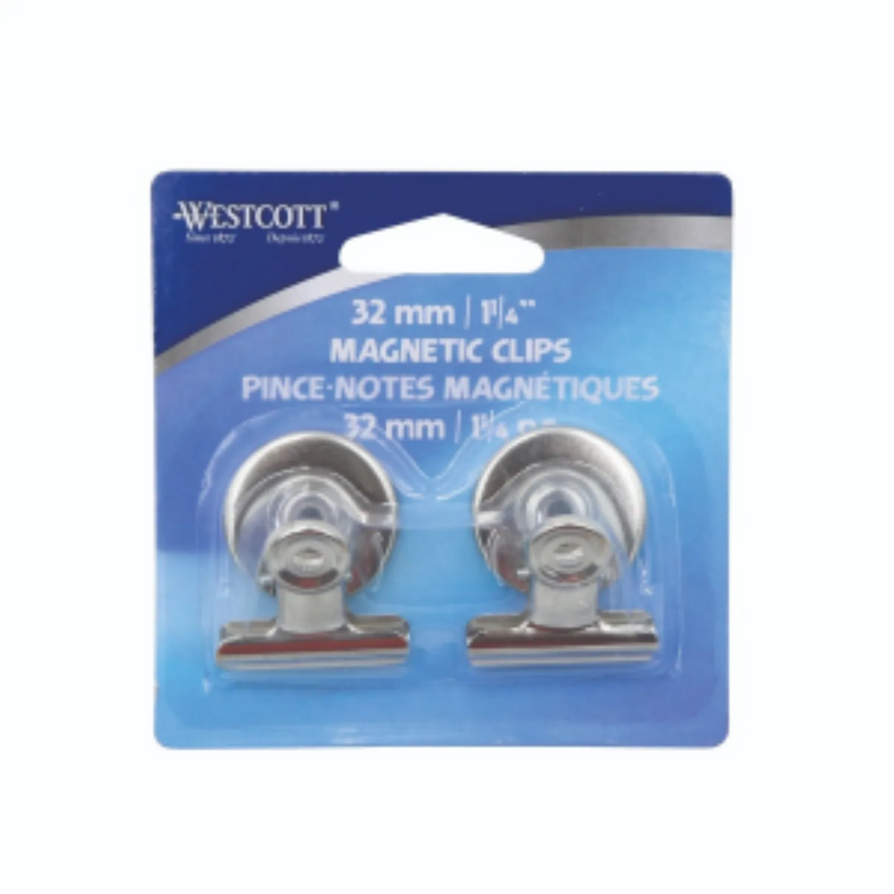 Magnetic Clips 1¼” – 2/Card – Capacity - 33mm / Pinces magnetiques 1¼ po – 2/carte – capacité - 33mm