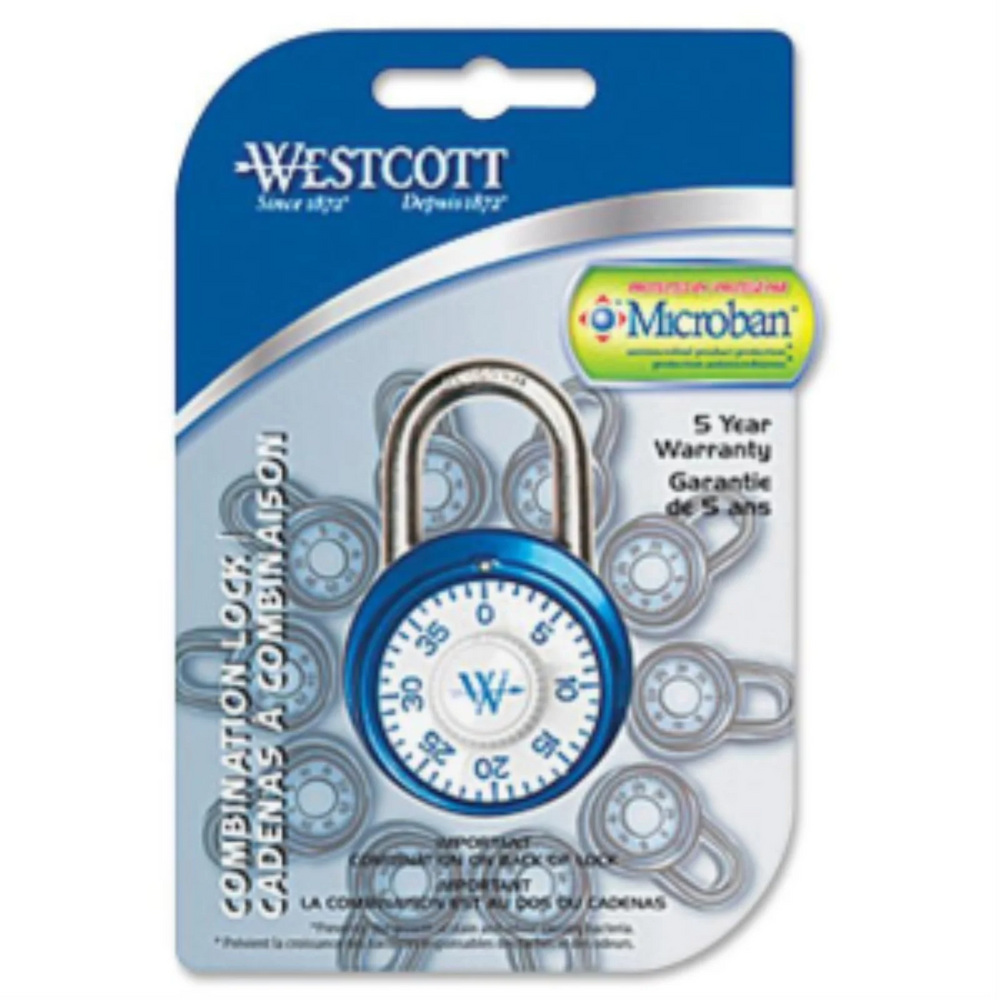 Combination Lock with Antimicrobial Protection - 4 Colours, 40mm/ 1-1/2” /
Cadenas à combinaison antimicrobien, 4 coule
