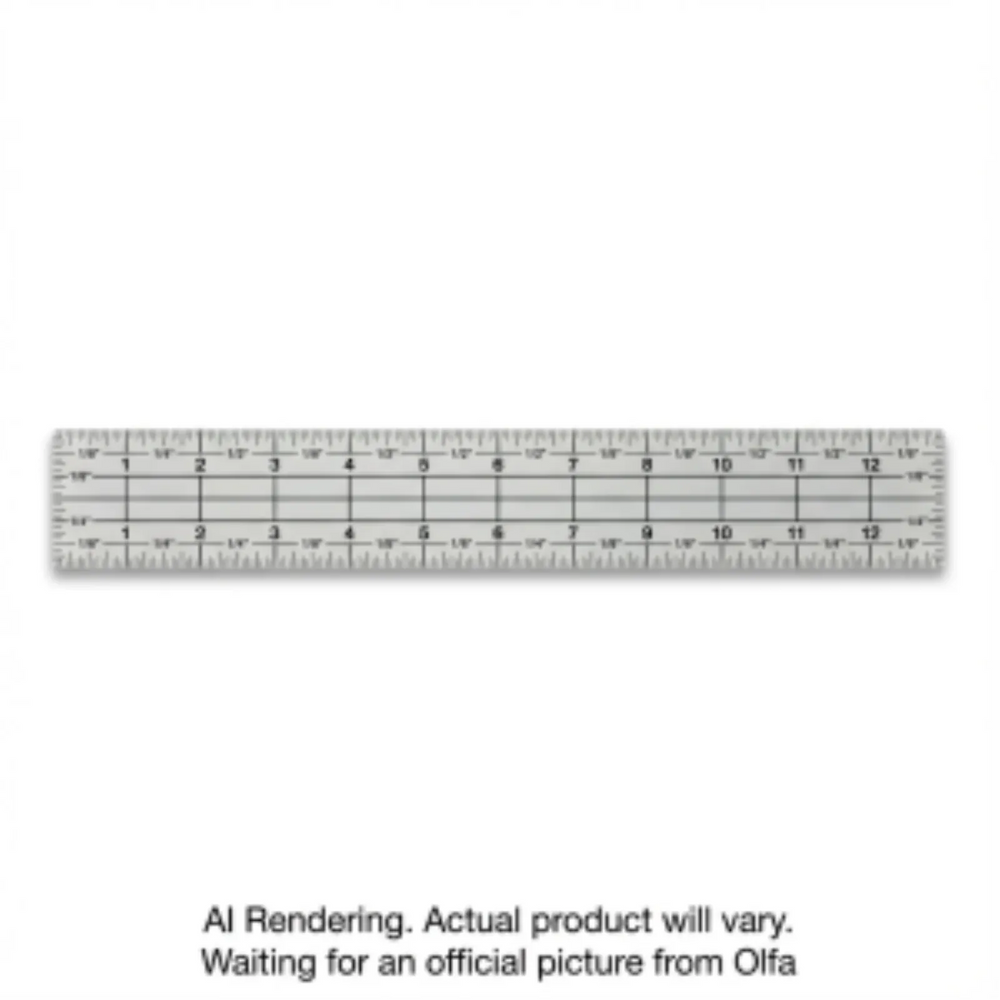 OLFA QR-1x12 1" x 12" Frosted Acrylic Ruler