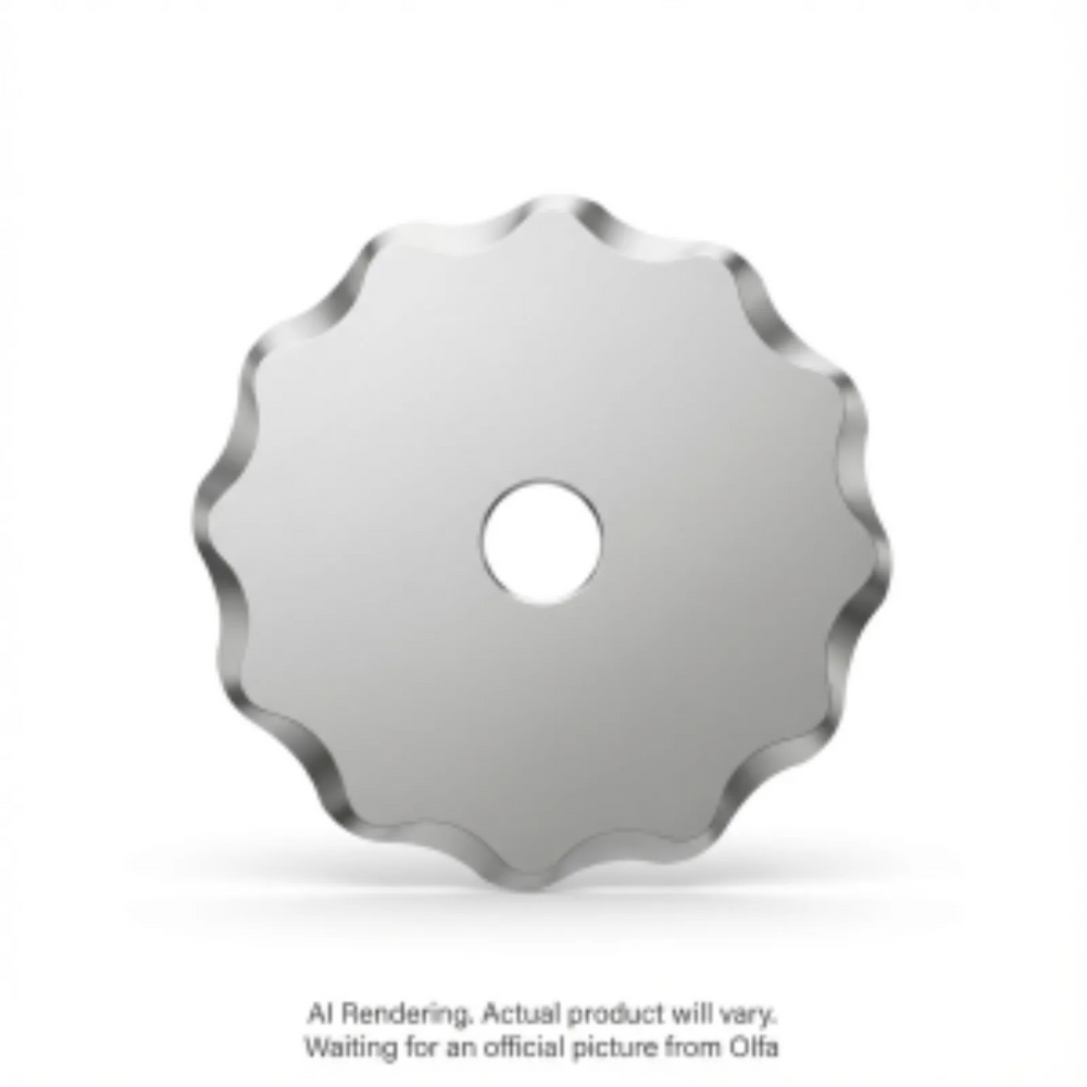 OLFA 45mm SCB45-1 Stainless Steel Scallop Blade, 1pk