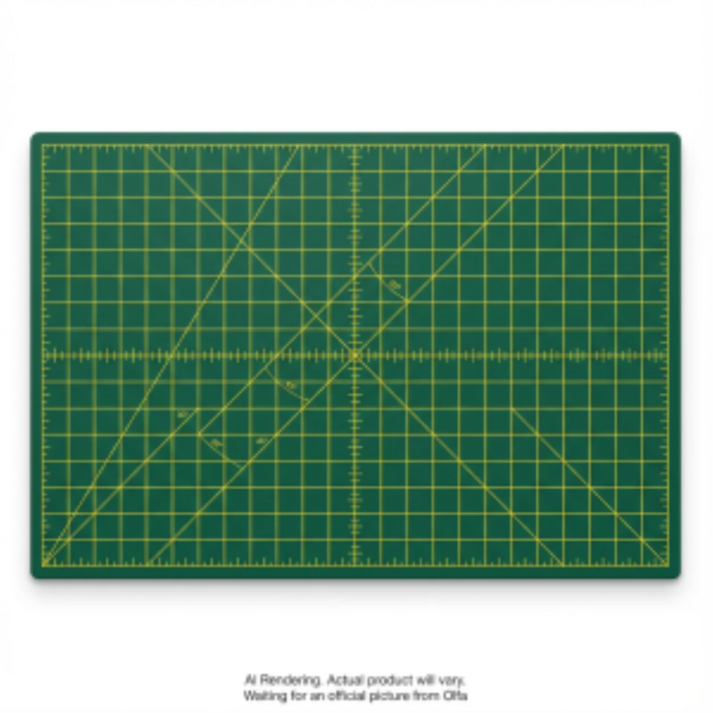 OLFA RM-MG-01 24" x 36" Double Sided Rotary Mat, Green