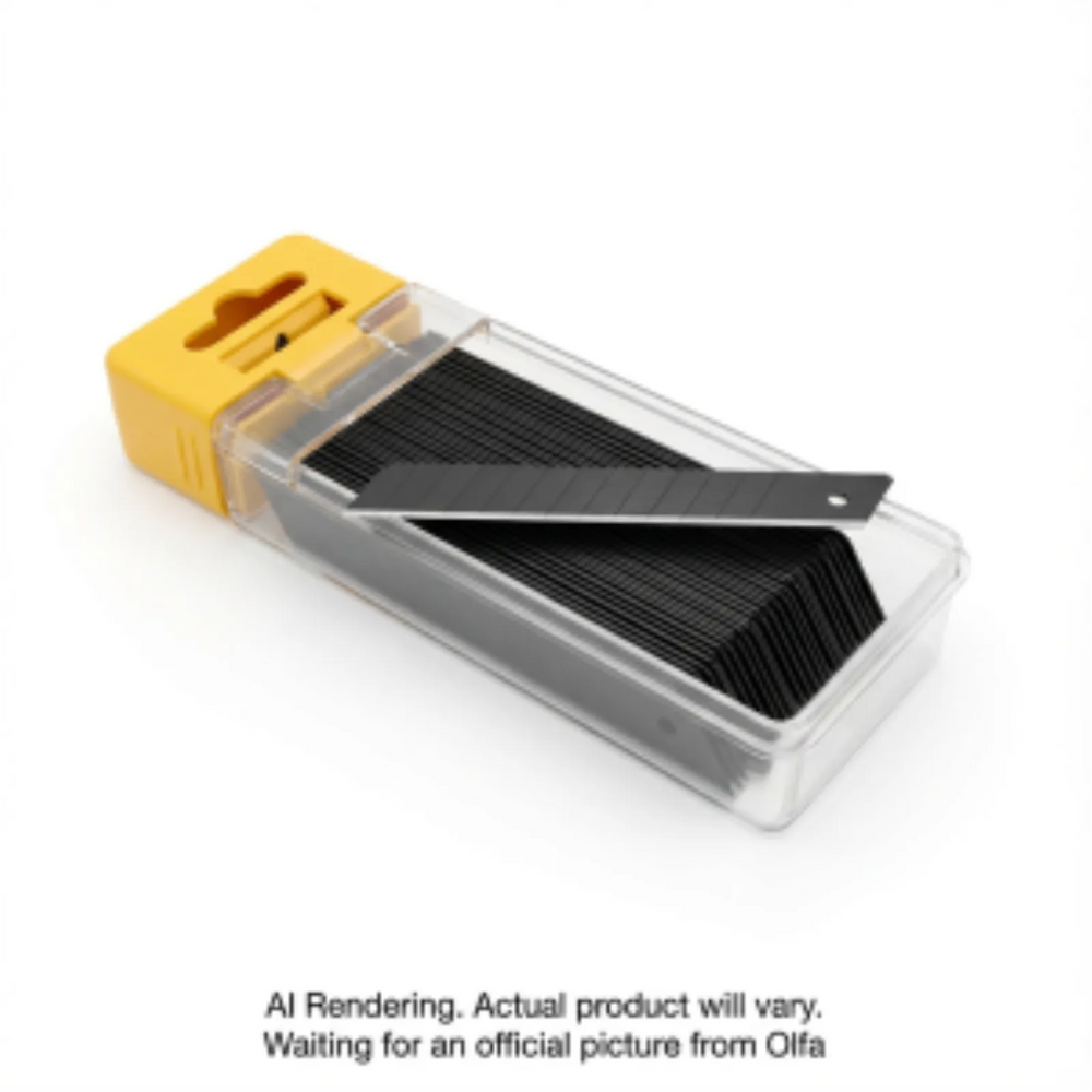 OLFA 9mm ABB-50B Black Snap Blades, 50pk