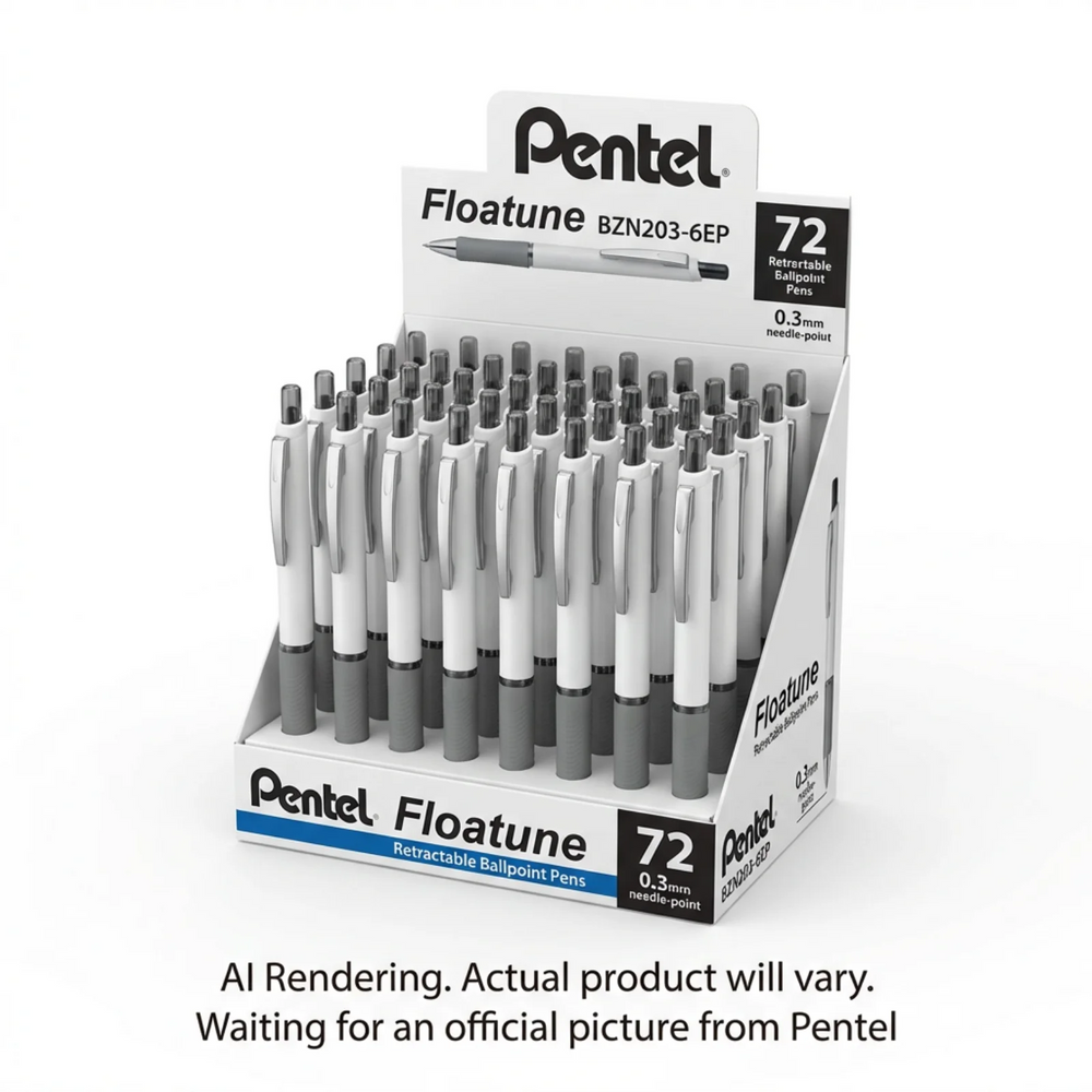 Pentel Floatune Retractable 0.3mm 6DZ Display - English