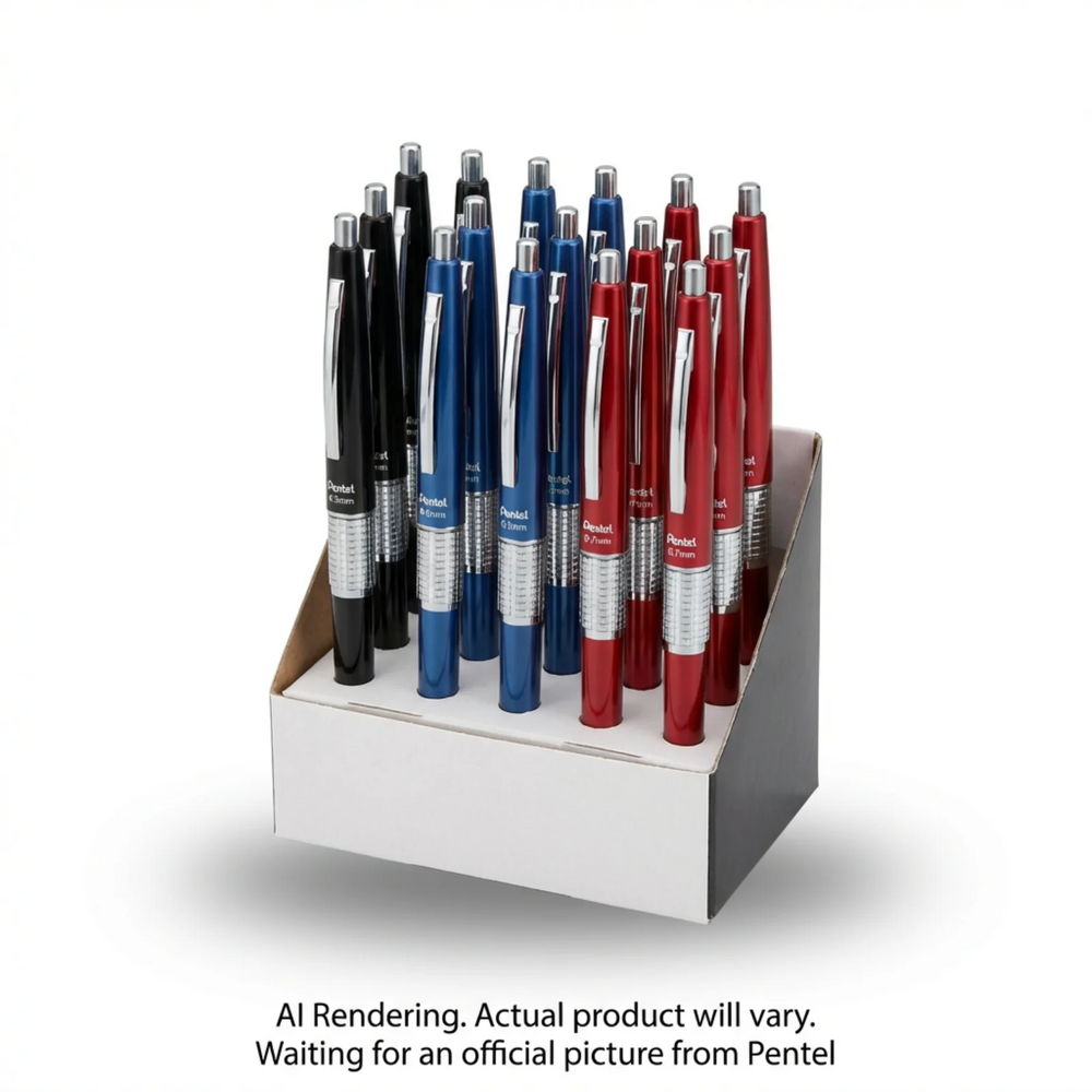Pentel Kerry Mechanical Pencil (0.5/0.7mm) Assorted Open Stock Display, 15PCS