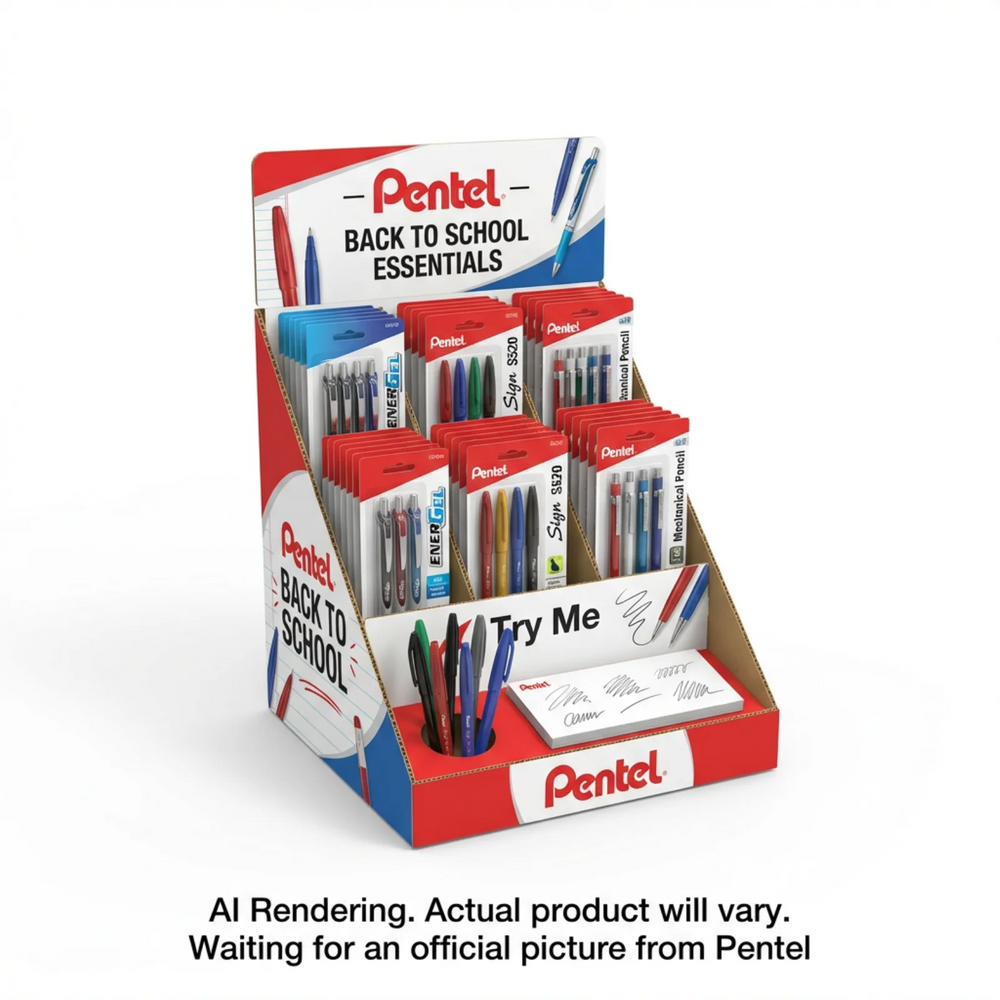 Pentel BTS Promotional Mixed Display with Testing Samples