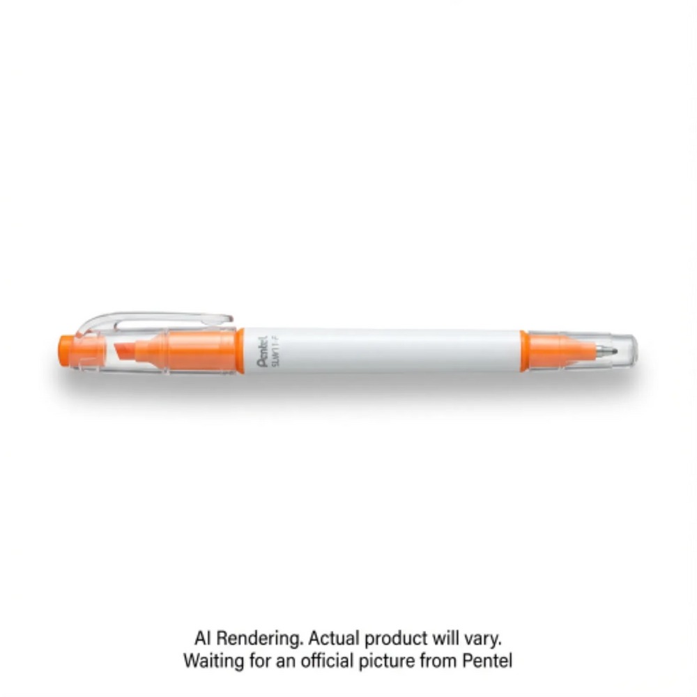 Illumina Flex Liquid Highlighter, Dual Tip Chisel and Bullet, Orange Ink