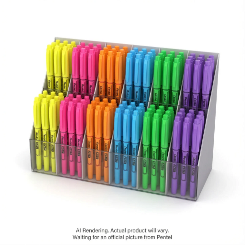 24/7 Hightlighter, Assorted Ink Colours, Open Stock Display, 144PCS