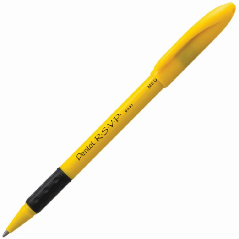 R.S.V.P. Safety Colour Barrel Capped, Black Ink