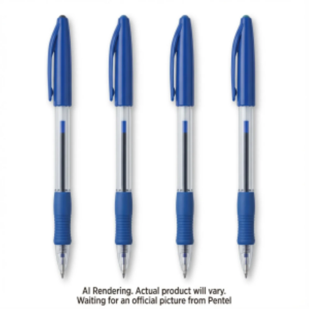 R.S.V.P. Ballpoint Pen, (0.7mm), Blue Ink, 4PC Pack