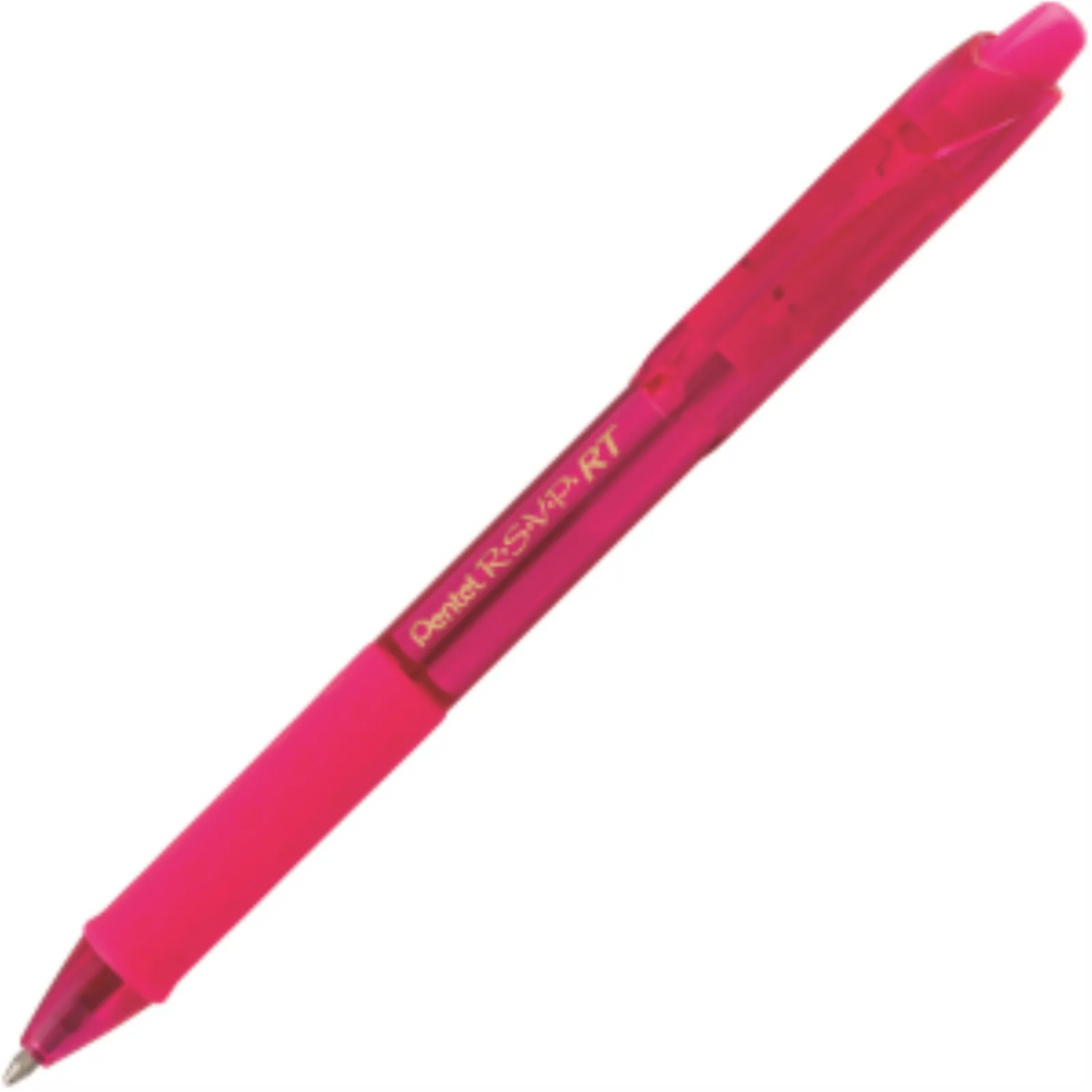 R.S.V.P. RT Colours Retractable Ballpoint Pen, (1.0mm), Pink Barrel, Pink Ink