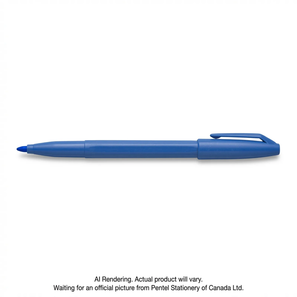 Pentel Arts Sign Pen Fiber-Tipped Pen, (2.0mm), Blue Ink