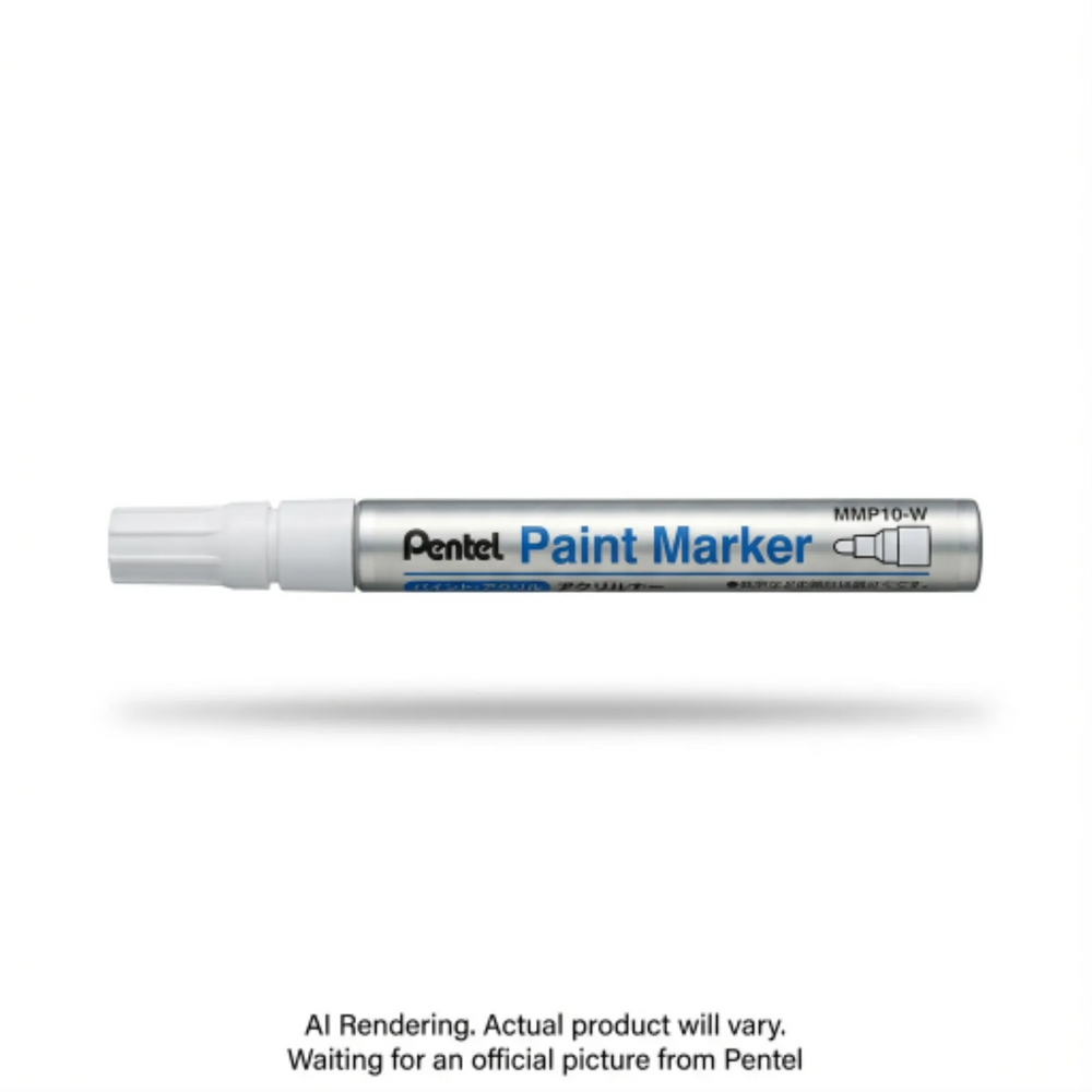 Pentel Paint Marker, Medium Point (4.5mm), Bullet Tip, White Ink