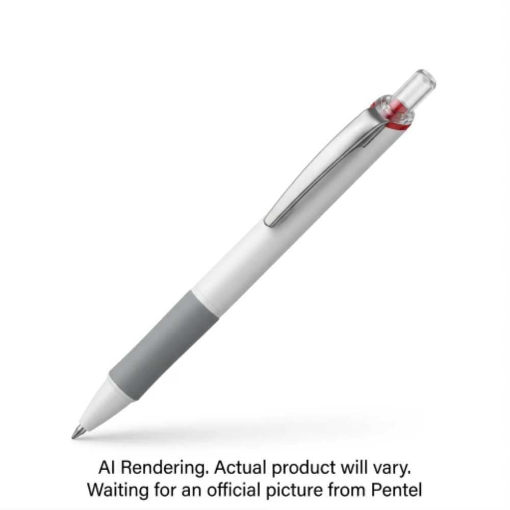 Pentel Floatune, Retractable Advanced Rollerball Pen, 0.5mm Tip, Red Ink