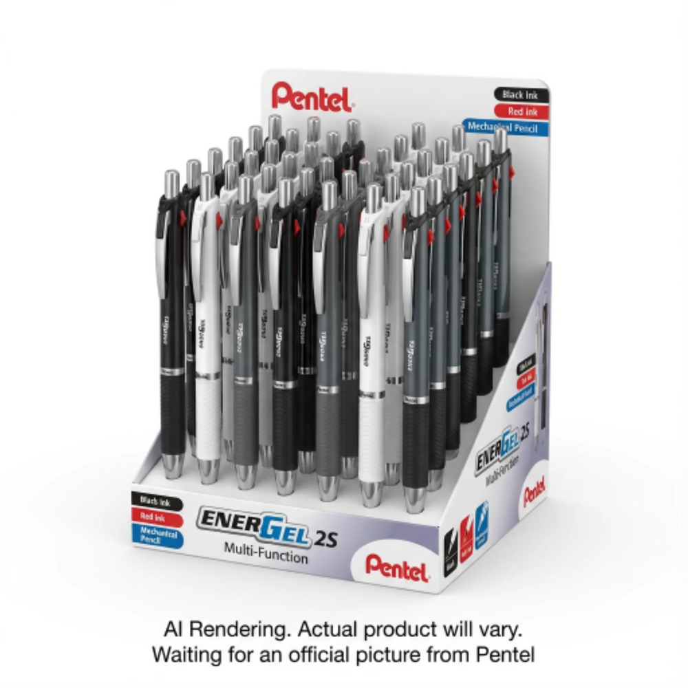 EnerGel 2S Multi-Function 2-Ink + Pencil, (0.5mm) Assorted Open Stock Display, 36PCS